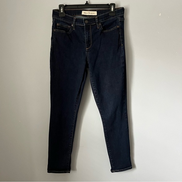 GAP 1969 Authentic True Skinny Ankle Dark Rinse Denim Jeans Size 28R - Picture 2 of 15